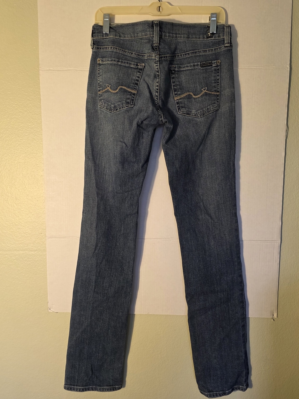 7 For All Mankind Y2K Low Rise Straight Leg Jeans Squiggle Pocket Size 28 U190AJ